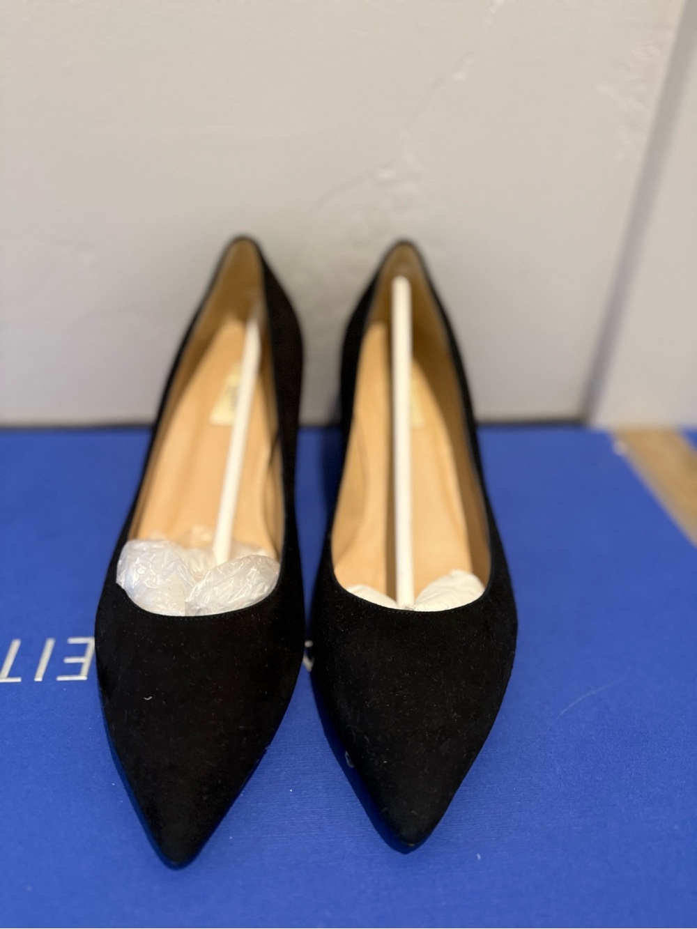 LK Bennett Black Suede Pointed Toe Pumps